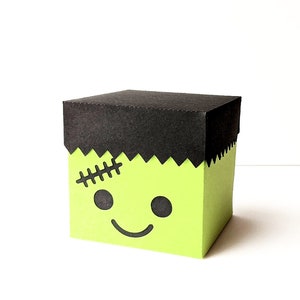 Halloween Frankenstein's Monster Cube Box SVG Design