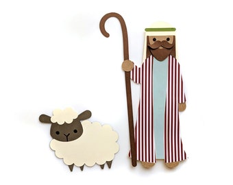 Good Shepherd with Sheep SVG File