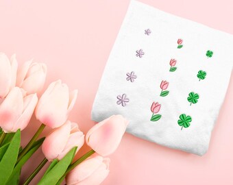 Blumen und Pflanzen Mikro Stickdatei Trio