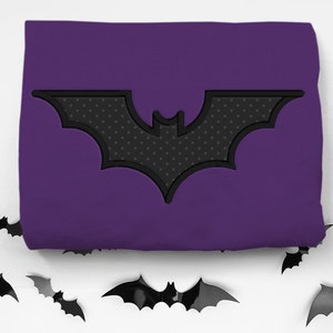 Gothic Halloween Fledermaus Silhouette Applikation Stickdatei