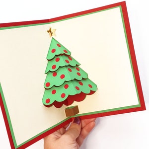 Design SVG de cartão pop-up de árvore de Natal