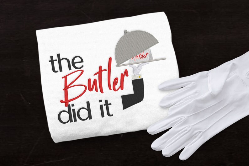 The Butler Did It Whodunit Embroidery File image 1