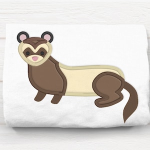 Ferret Applique Embroidery File