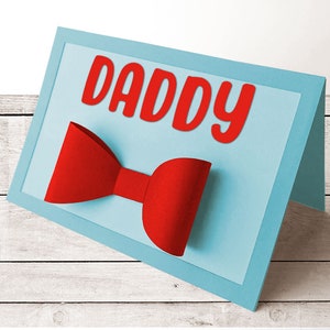 Papà o papà 3D Papillon Card SVG Design