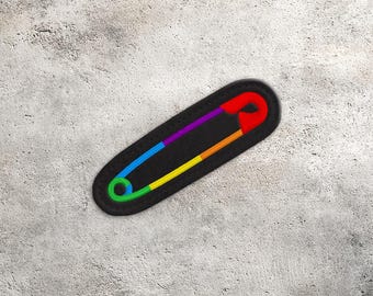 Regenbogen Sicherheitsnadel ITH Feltie Applikation Stickdatei