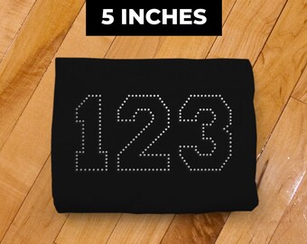 5 Inch Varsity Numbers and Punctuation SVG Rhinestone Template