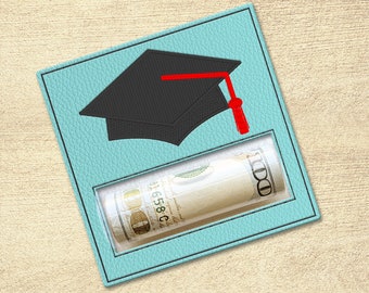 Graduation Cap Money Roll Holder ITH Applique Embroidery File