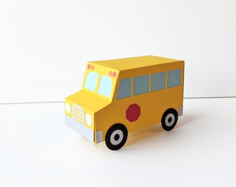 School Bus Gift Box SVG Design