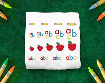 Back to School Micro Embroidery File Set