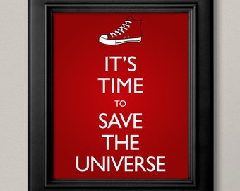 10th Doctor Inspired Converse Poster