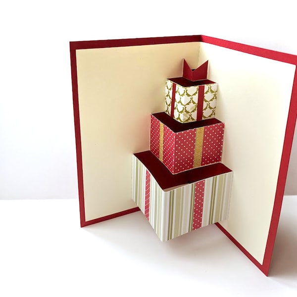 Boîte cadeau Carte pop-up Design SVG + PDF