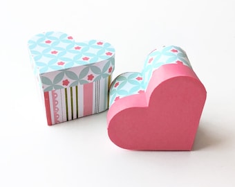 Valentinstag Herz Geschenkbox mit Deckel SVG-Datei