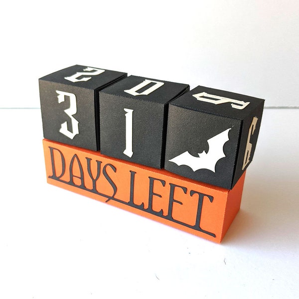 Halloween Countdown Advent Calendar Boxes SVG File