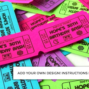 Perforated Blank Ticket Strip and Print and Cut Tickets SVG Cutting ...