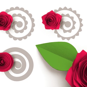 Rolled Paper Flowers SVG Design - Basic Petal Shapes