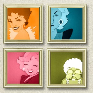 Golden Girls Inspired Art Choose individual prints or as a set image 1