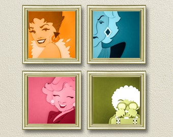 Golden Girls Inspired Art - Choose individual prints or as a set