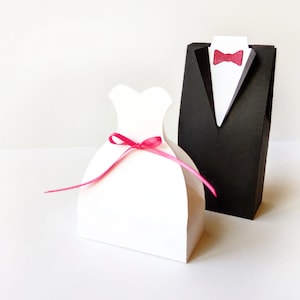 Wedding Dress and Tuxedo Box Set SVG + PDF Design