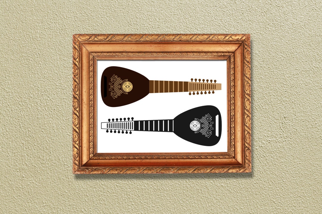Bard's Lute SVG File Cutting Template - Etsy