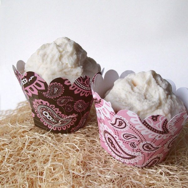 Bandanna Cupcake Wrappers Printable PDF - Multiple Color Options Included
