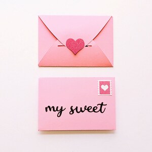 Valentine&#39;s Day Envelope Gift Card Holder SVG Design