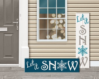 Let it Snow Porch Sign Christmas SVG File