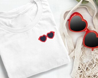Heart Sunglasses Mini Embroidery File