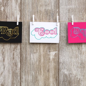 Retro Slang Worte SKETCH Single Line SVG-Datei