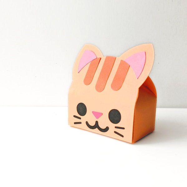 Cat Face Gift Box SVG Design