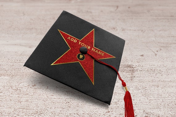 Download Hollywood Star Graduation Cap Decoration Svg For Cut Or Print Etsy
