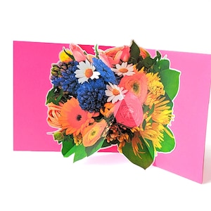 Mixed Flower Bouquet Pop Up Card Print and Cut SVG File