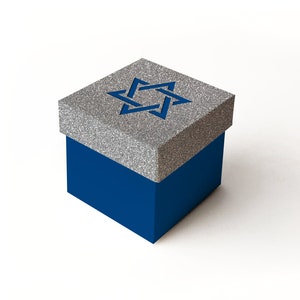 Boîte cadeau Star of David Cube avec couvercle SVG Design