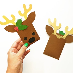 Porte-cartes-cadeaux Reindeer Face SVG Design
