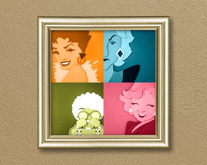 Golden Girls Inspired Art Choose individual prints or as a set image 2