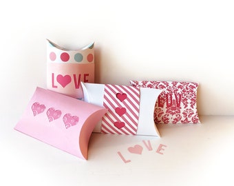 Love and Hearts Pillow Box SVG Design