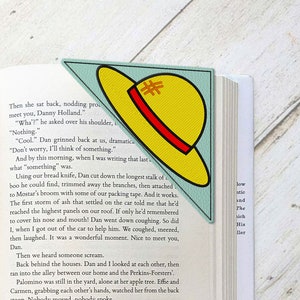 Cartoon Straw Hat Corner Bookmark ITH Applique Embroidery File