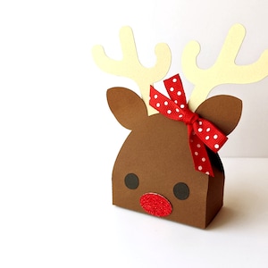 Reindeer Face Gift Box SVG Design