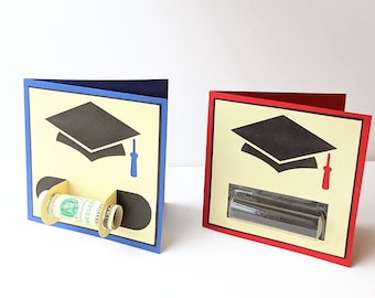 Grad Hat Money Roll Holder Card SVG File