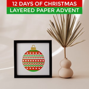 Christmas Countdown Advent Calendar Boxes SVG Design
