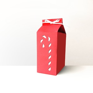 Weihnachtliches Candy Cane Milch Karton SVG Design