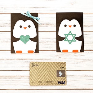 Penguin Gift Card Holder Diseño SVG