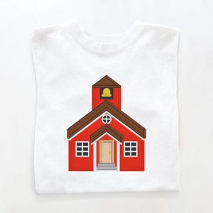 Schoolhouse Applique Embroidery File