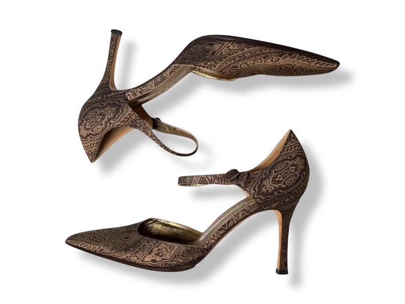 Vintage Brocade Manolo Blahnik D’Orsay Courts image 5
