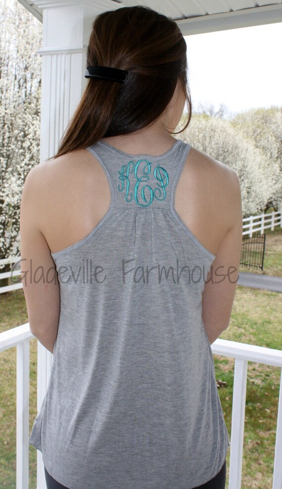 Items similar to Monogrammed Racer Back Lightweight Flowy Tank on Etsy