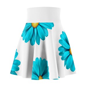 Chic Floral Skater Skirt, Spring Fashion, Women&#39;s Summer Outfit, Everyday Wear, Casual Skirt, Birthday Gift, Festival Style