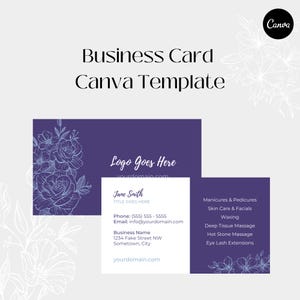 Modèle de carte de visite spa ou entreprise de beauté - 2 x 3,5 pouces - Modèle Canva
