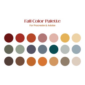 Earth tones, vintage inspired color palette. Procreate & Adobe Illustrator, Photoshop. Color swatches | Earth Tones | Retro | Boho