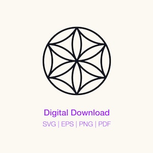 Flower of Life Element/Icon SVG PNG EPS Downloadable Clipart