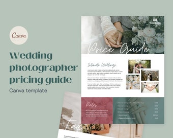 Wedding Photographer Price Guide Template: Canva Flyer (8.5x11in)