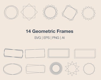 Double frames bundle  - svg png eps ai - commercial license! - downloadable clipart for Cricut, Illustrator, Silhouette, Photoshop